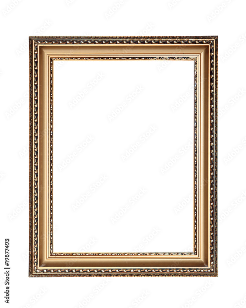 Gold frame isolated on white background Gold frame isolated on white background