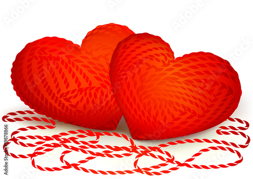 two red hearts