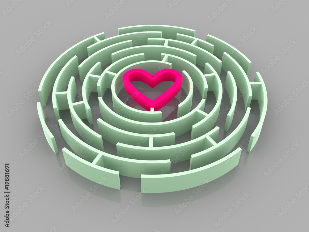 Labyrinth and heart Labyrinth and heart