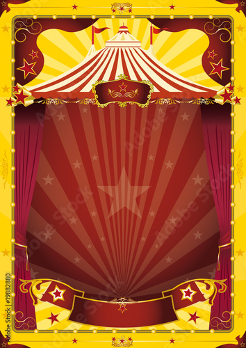 yellow big top circus poster
