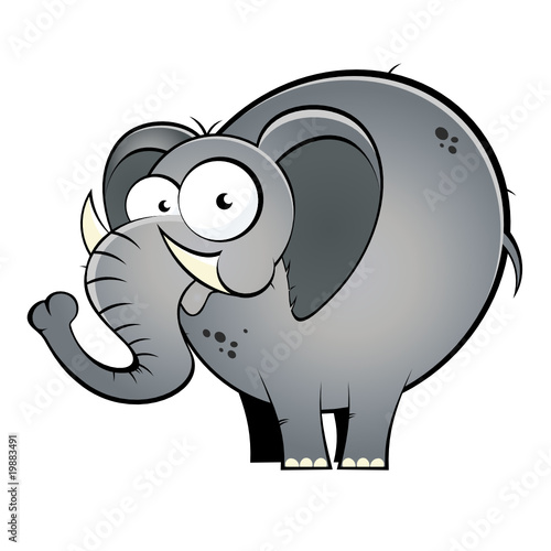 elefant cartoon lustig maskottchen photo