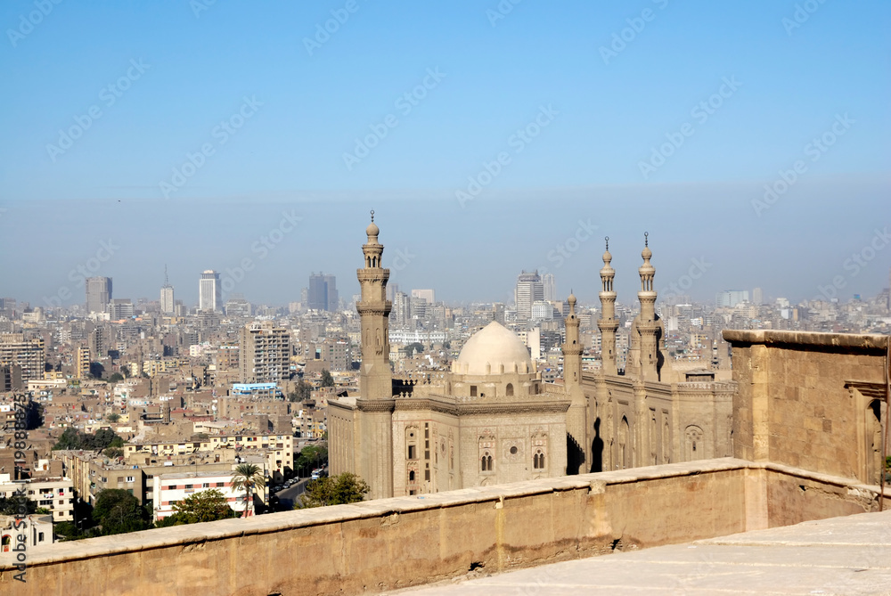 MOSQUE OF SULTAN HASSAN and cairo city view