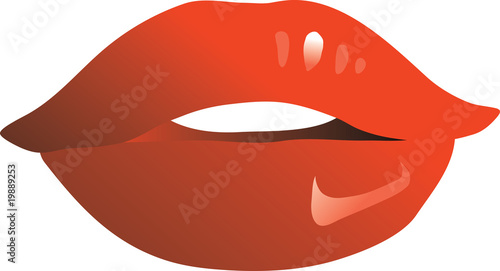 Pink kiss lips Vector