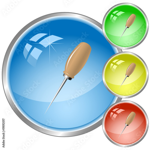 vector icon of awl