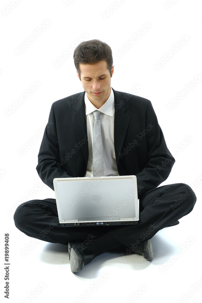 homme d'affaire et portable 3