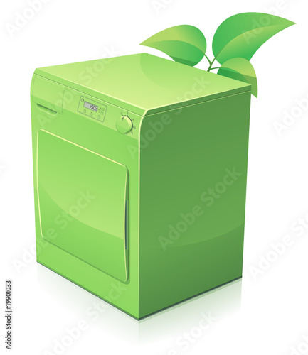 Sèche-linge vert écologique (reflet)