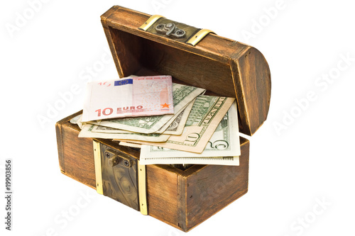 treasure chest full of money