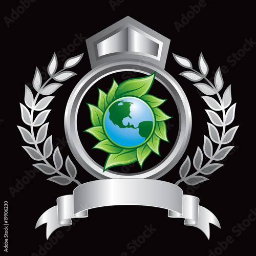 earth with leaves silver royal display