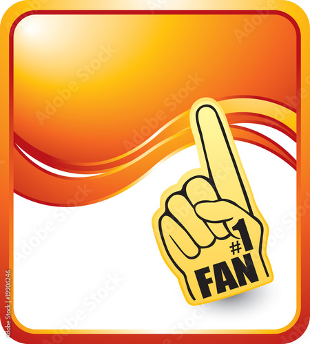 fan hand orange wave background