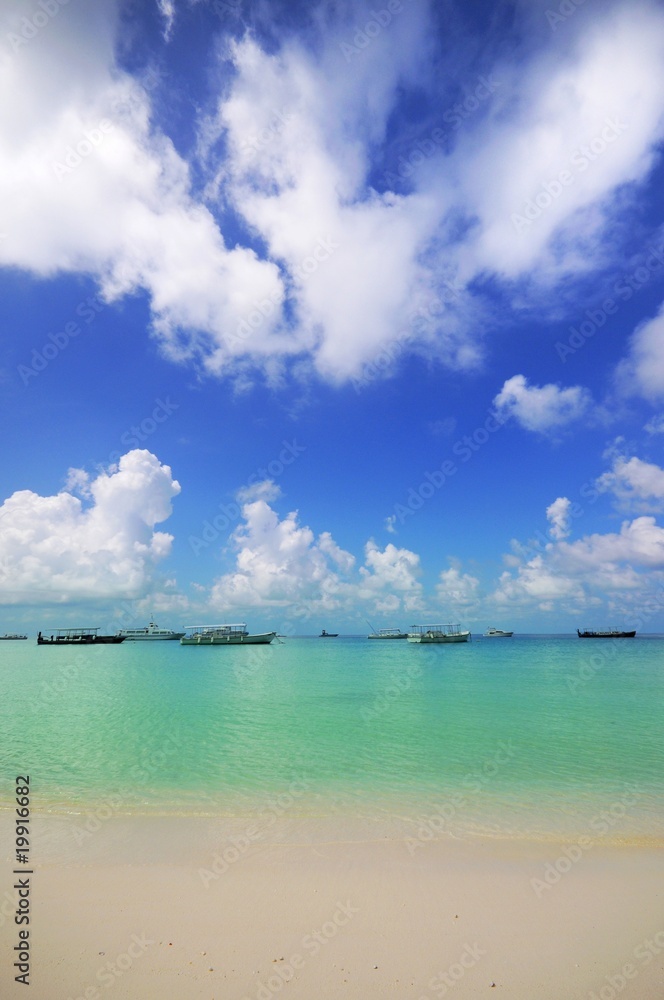 parking boat at sea