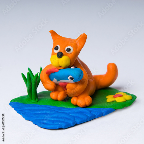 Cat with fish