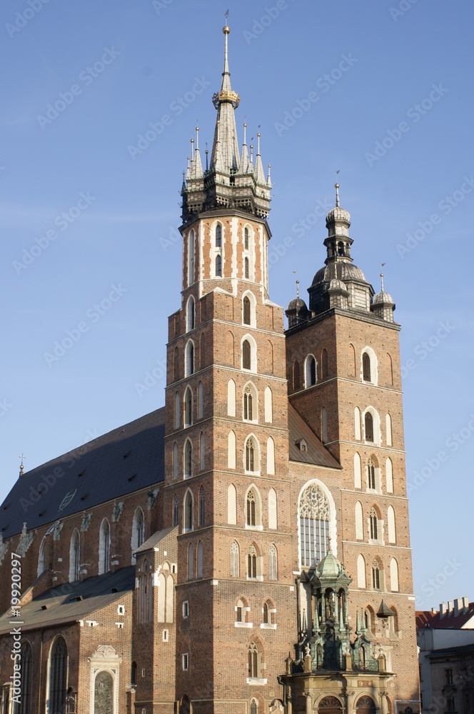 towers od Our Lady Church in Krakow