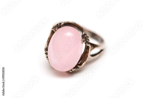ring with a pink stone