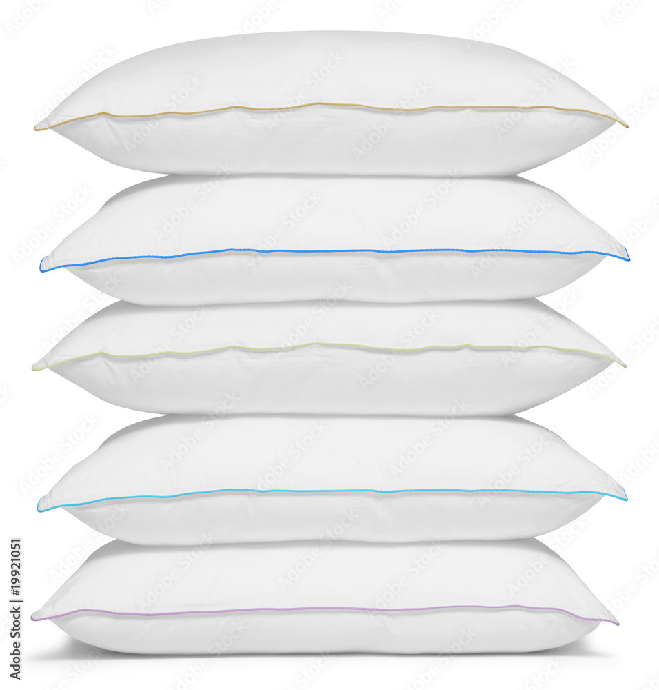 Obraz premium Five pillows. Isolated