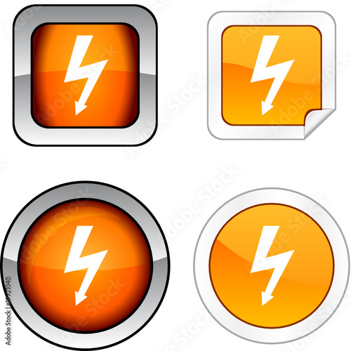 Free Download warning   web buttons. Vector illustration - GFXLoad