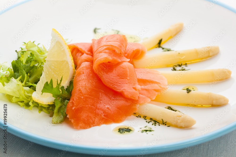 Smoked salmon and asparagus Smoked salmon and asparagus