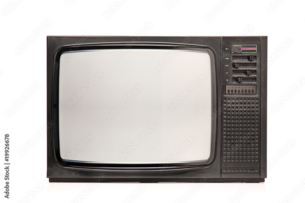 Retro TV isolated on white background
