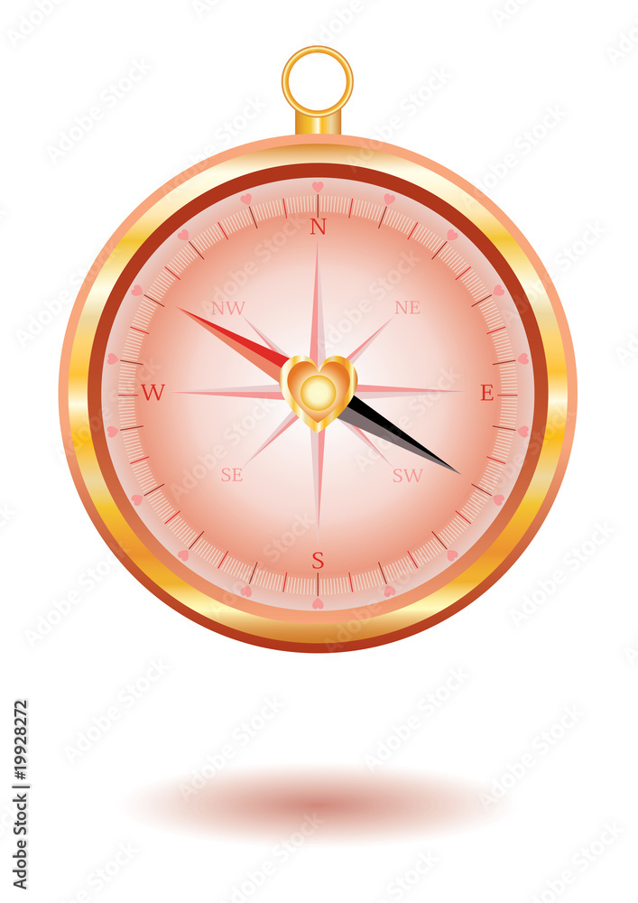 Love compass isolated on white Love compass isolated on white