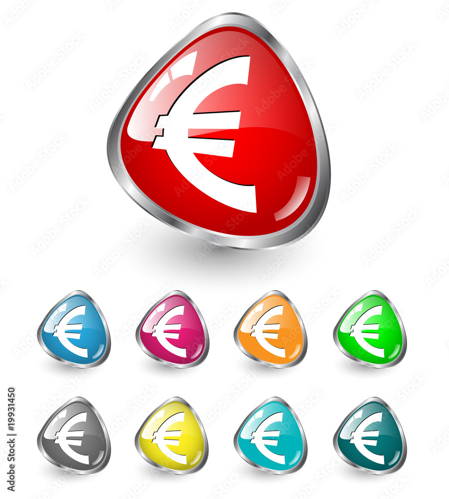 Euro icon set, vector Euro icon set, vector