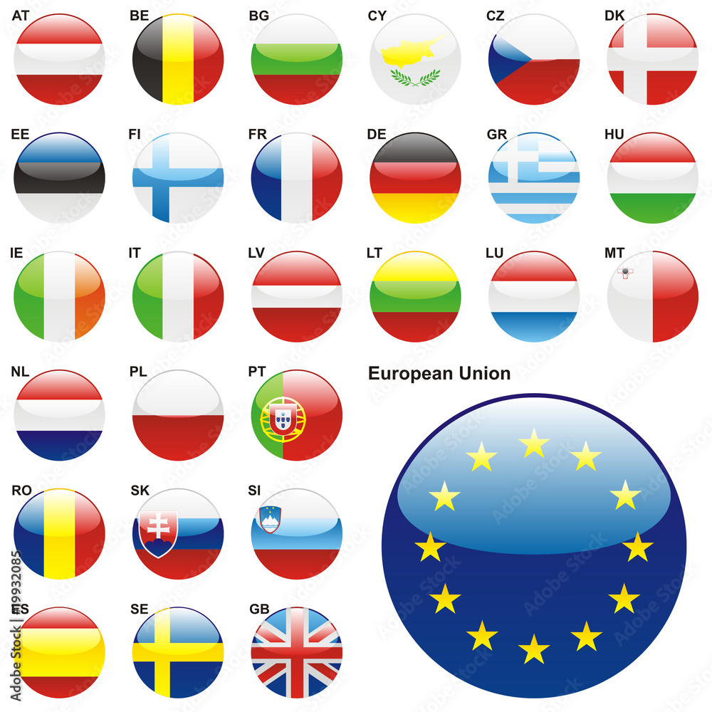 vector illustration of all flags of the EU vector illustration of all flags of the EU