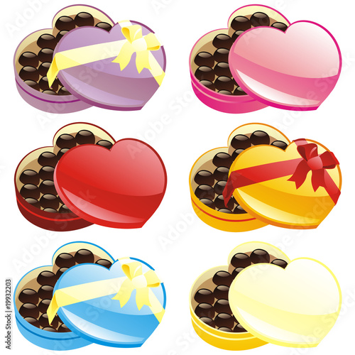 fully editable vector illustration of gift chocolate boxes