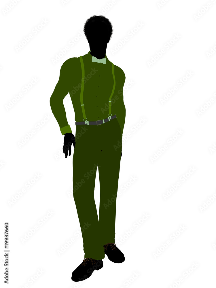 African American Business Man Silhouette