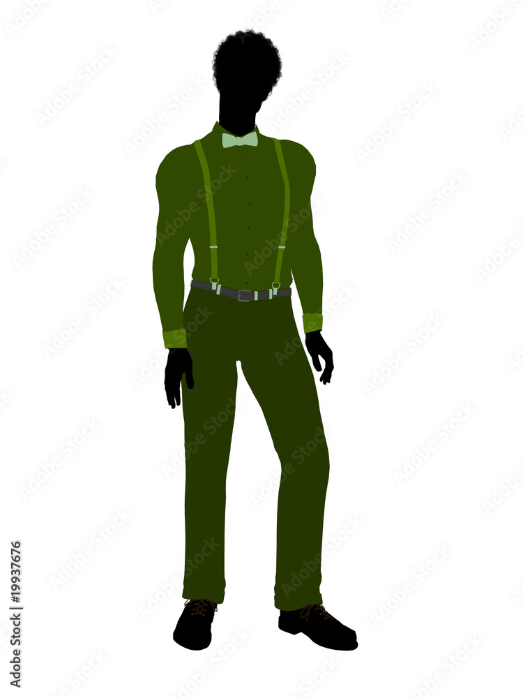 African American Business Man Silhouette
