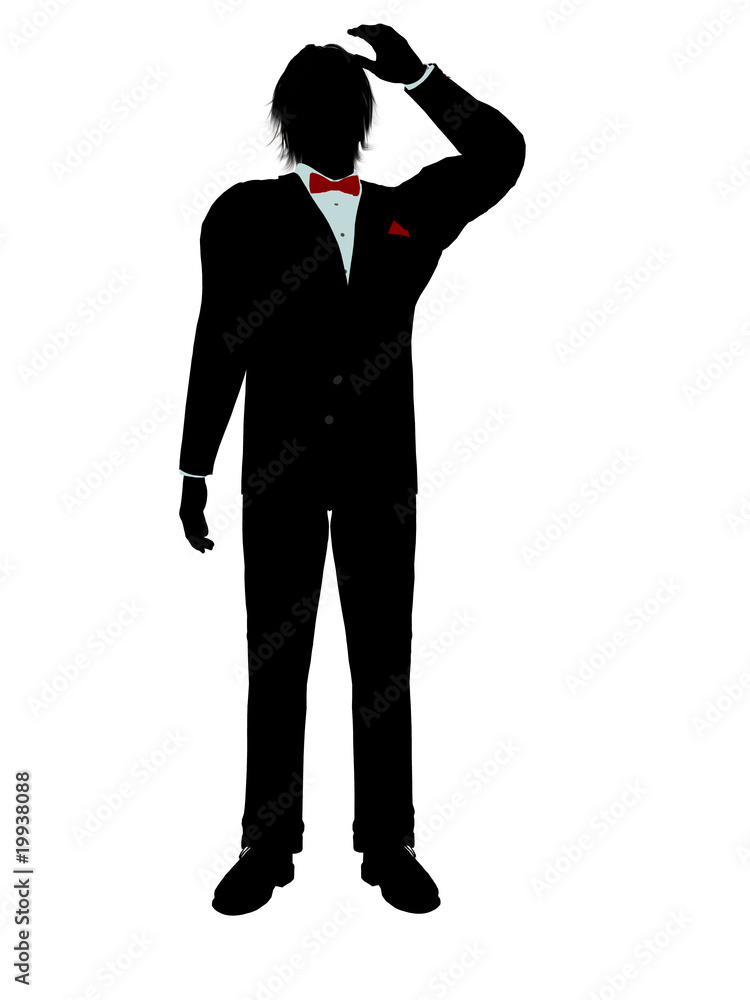 Man in a Tuxedo Silhouette