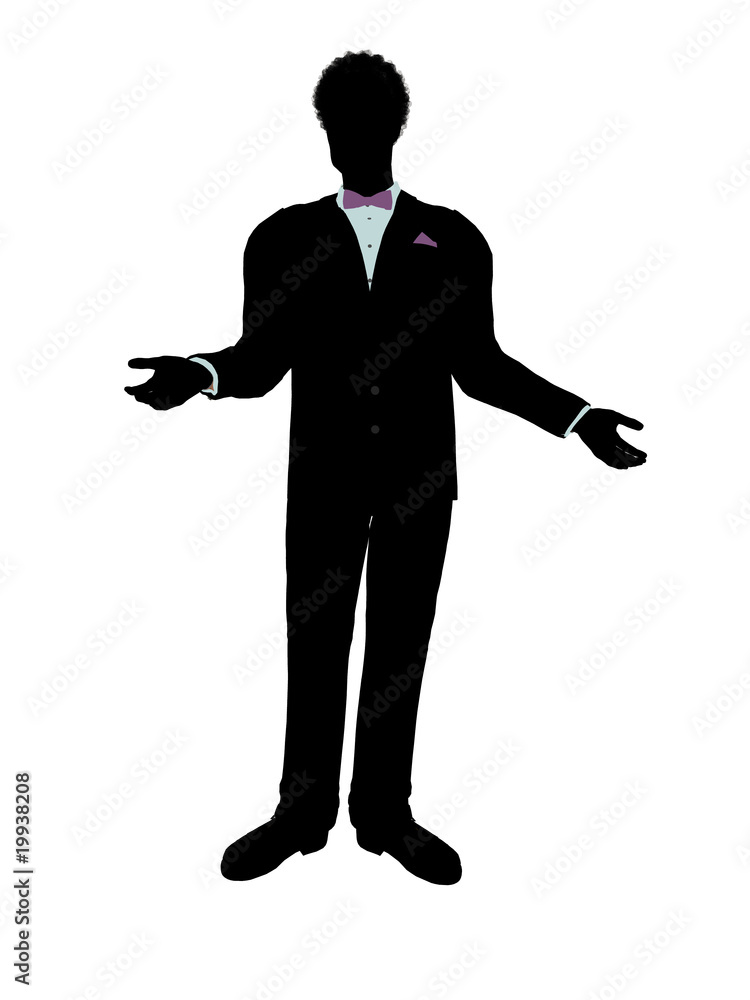 African American Man in a Tuxedo Silhouette African American Man in a Tuxedo Silhouette