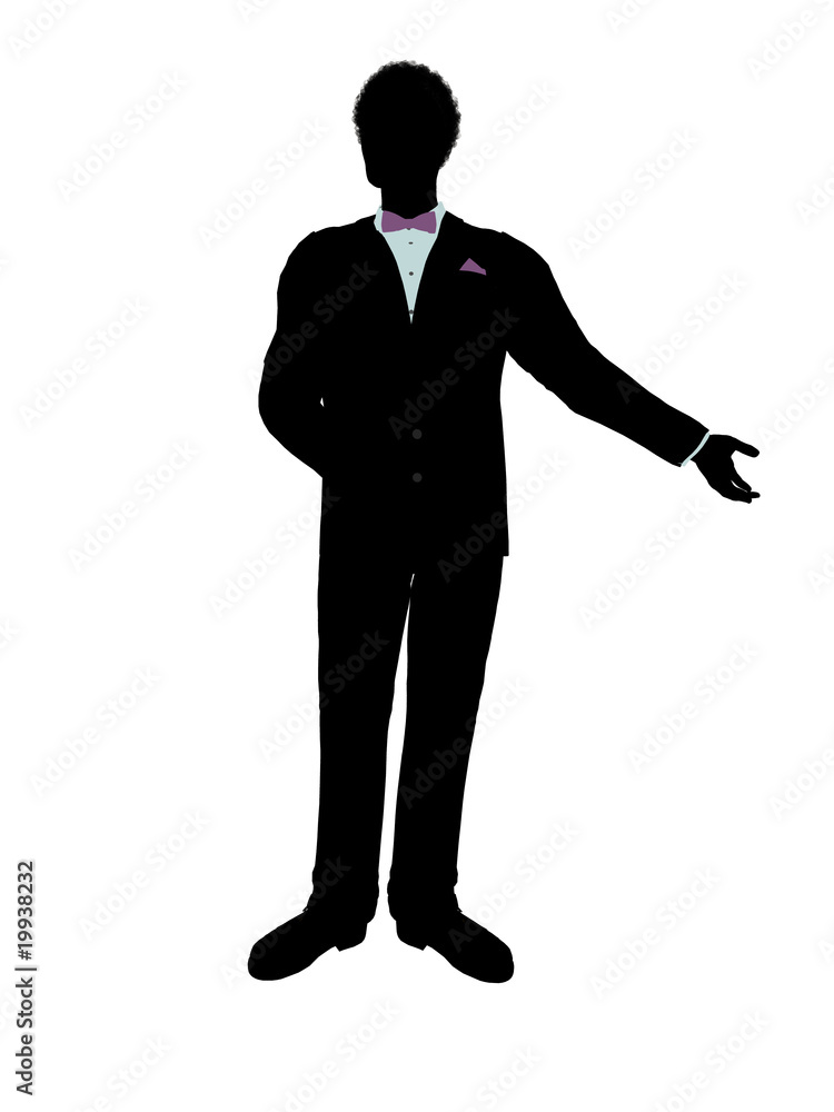 African American Man in a Tuxedo Silhouette African American Man in a Tuxedo Silhouette