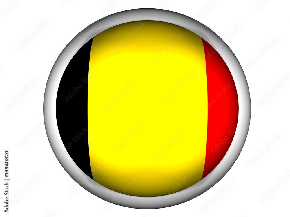 Fototapeta premium National Flag of Belgium | Button Style |