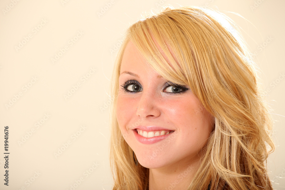 Naklejka premium Beautiful Blonde Girl