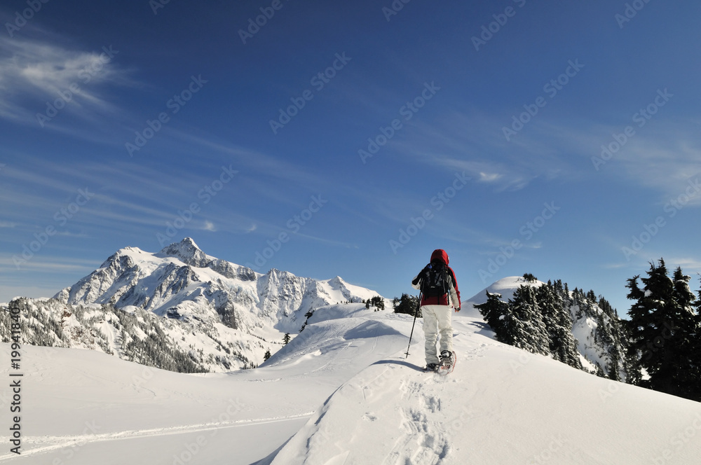 Snowshoeing in Mt Baker - Snoqualmie National Forest