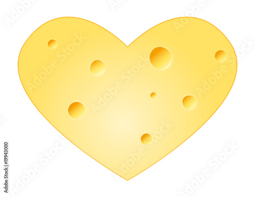 shape of th heart from cheese