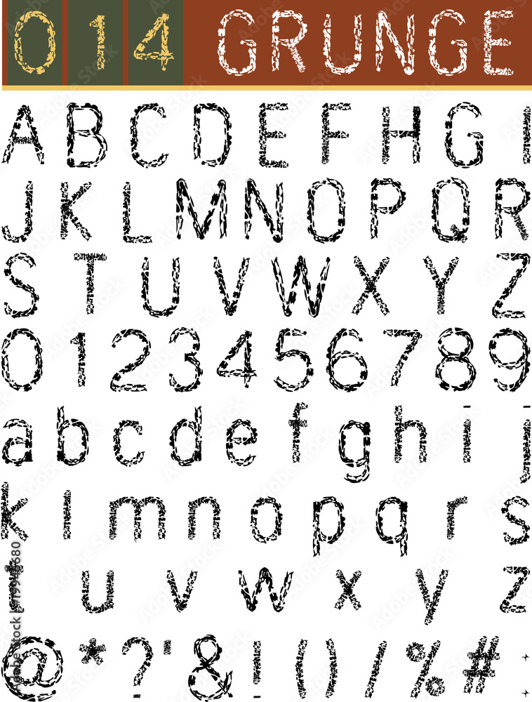Grunge Alphabet, font set Grunge Alphabet, font set