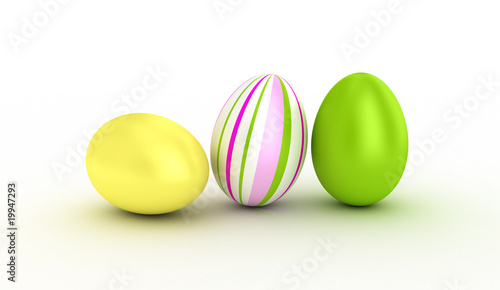 Three easter eggs.
