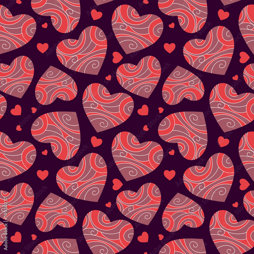 Naklejka premium Abstract background with hearts