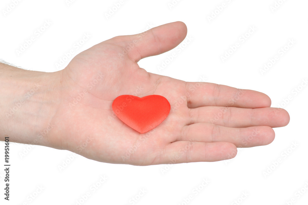 Valentine heart in male hand