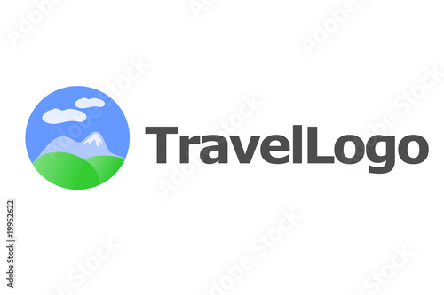 Travel agency logo: mountain nature