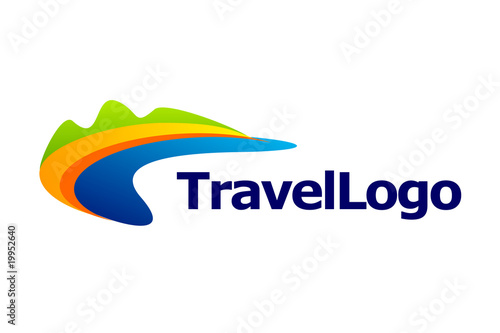 Sea beach agency travel logo