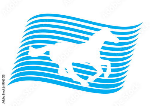 Horse in flag