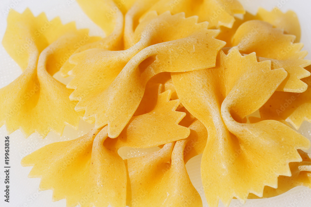Yellow pasta bows Yellow pasta bows