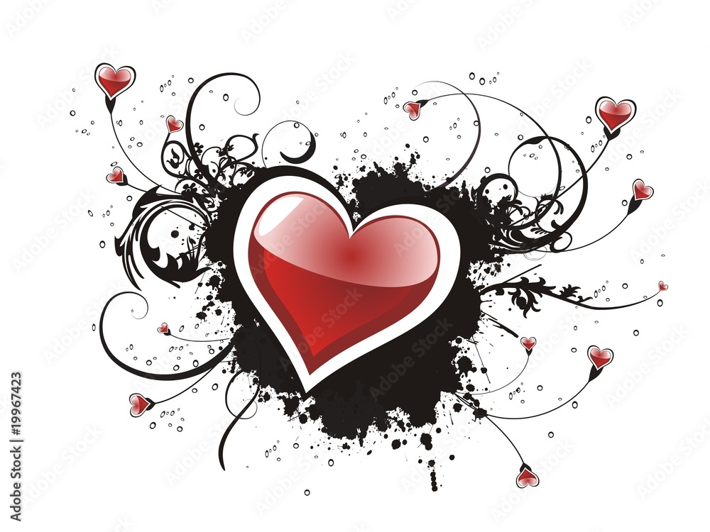 abstract beautiful vector love heart