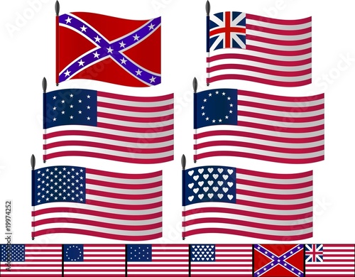 USA flags