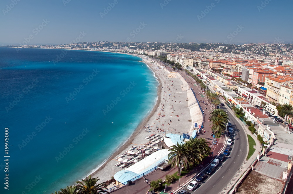 The Nice foreshore and Promenade des Anglais