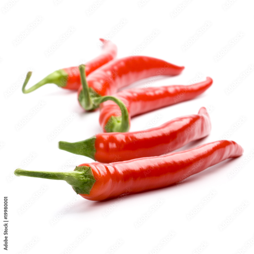 five red chilly peppers