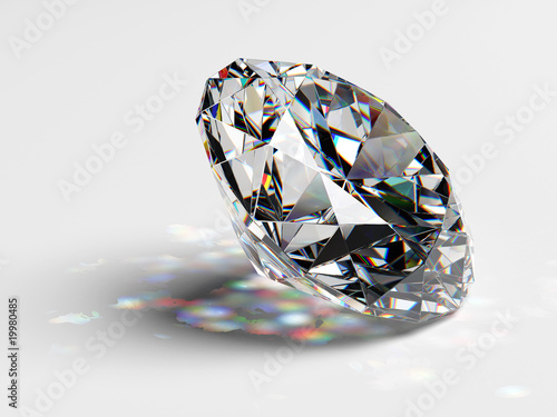 Diamond jewel with caustics