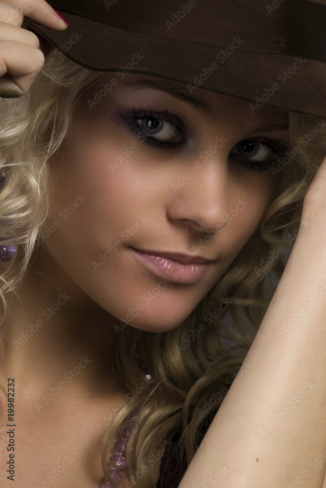 Portrait of the girl in a hat Portrait of the girl in a hat