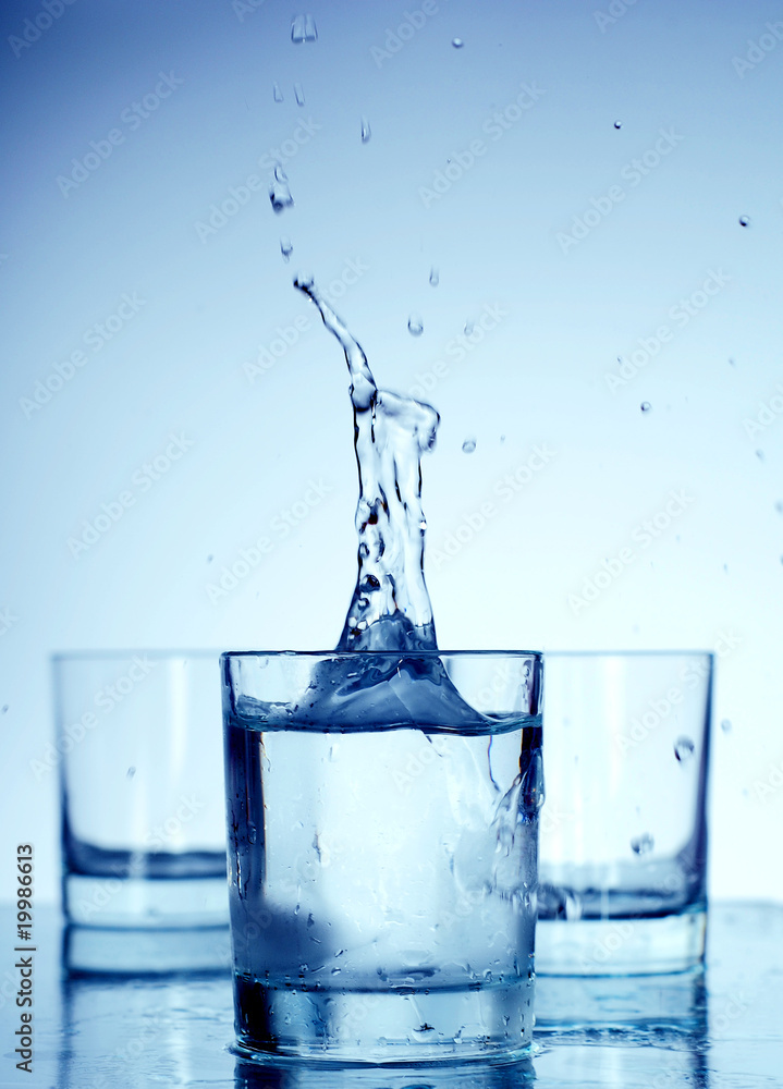 Water splash in a glass Water splash in a glass