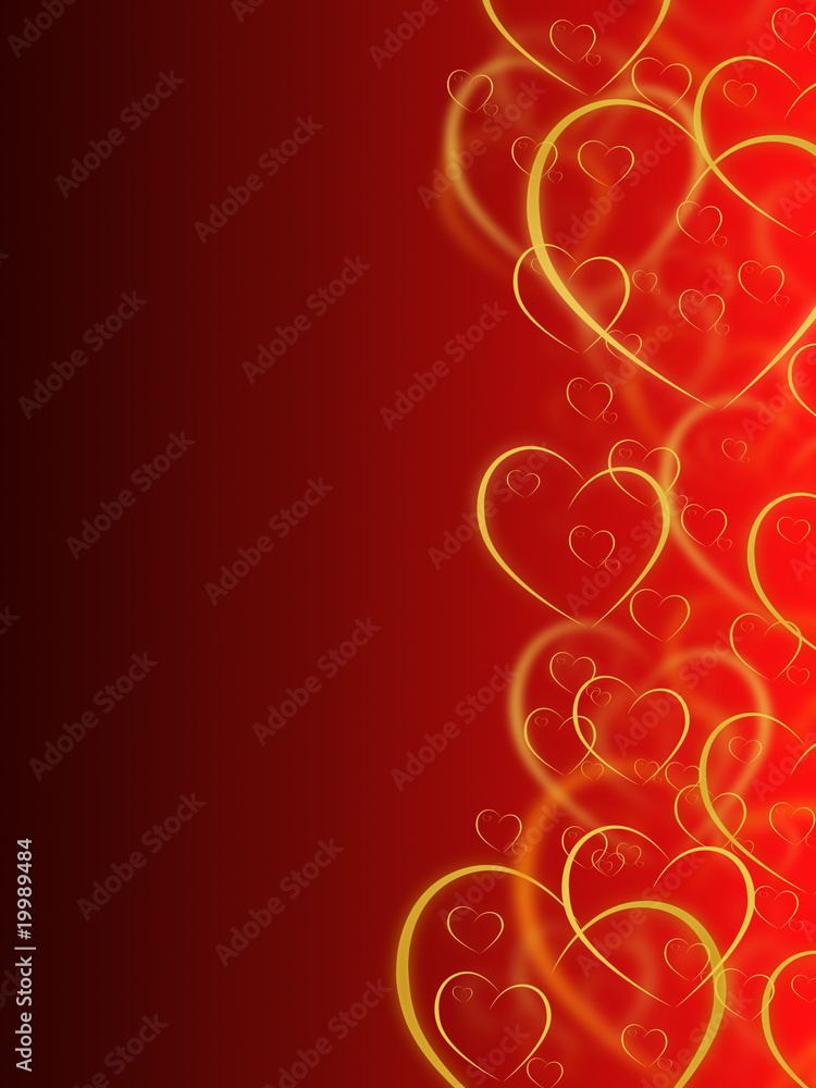 valentine's day card with hearts valentine's day card with hearts